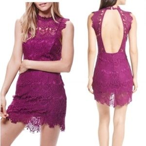 Free People Intimately Magenta Lace Dress NWT